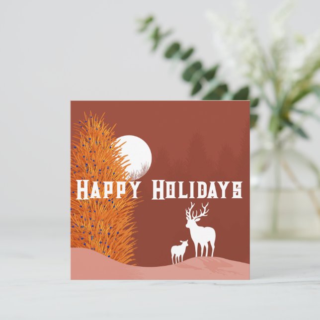 Felices Fiestas - Tarjeta Plana (Anverso de pie)