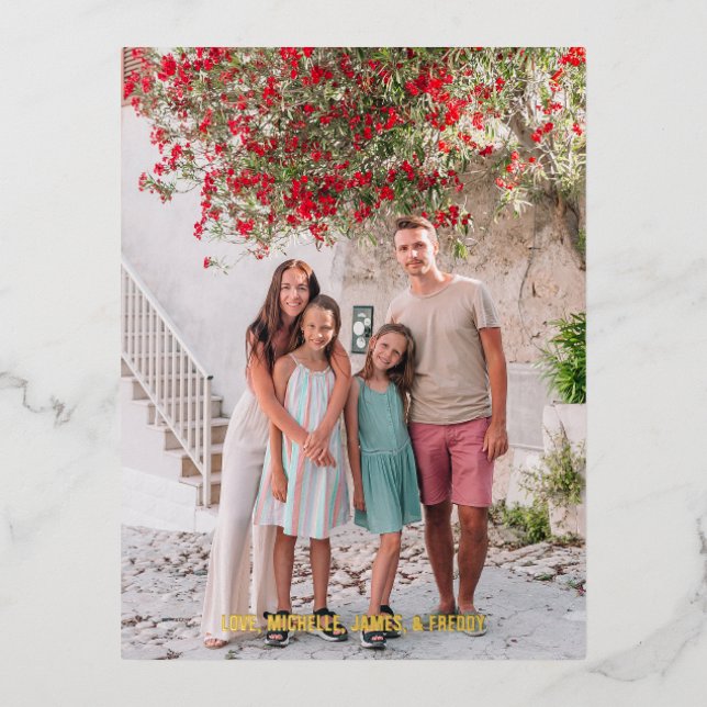 Felices Fiestas Tarjeta Postal Simple de Foil Dora (Anverso)