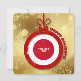 Felices Fiestas. Tarjetas Corporativas con logotip