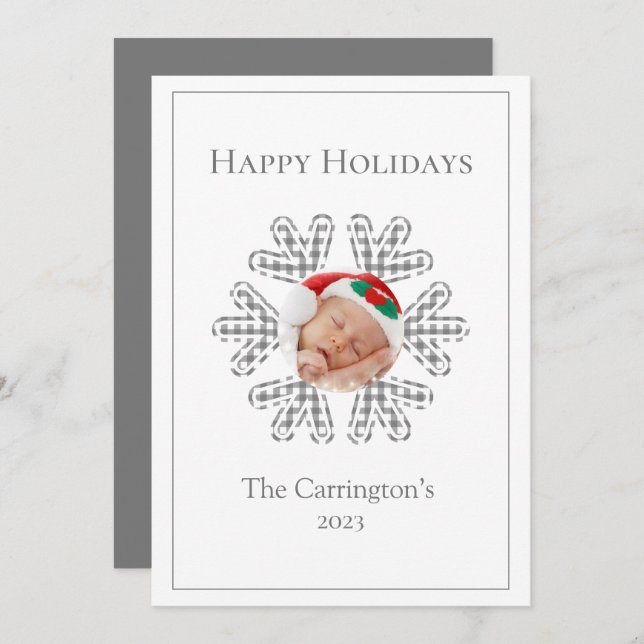 Felices fiestas, temporada de copas de nieve (Anverso / Reverso)