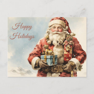Felices fiestas Vintage Navidad Santa Claus
