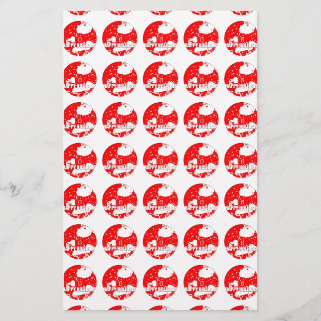 Felices fiestas Vintage Santa Claus papelería (Anverso)