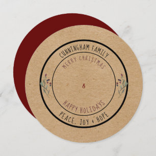 Felices Fiestas y Feliz Regalo de Navidad Rústico