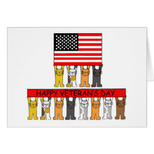 Felices gatos del Día de los Veteranos Personaliza