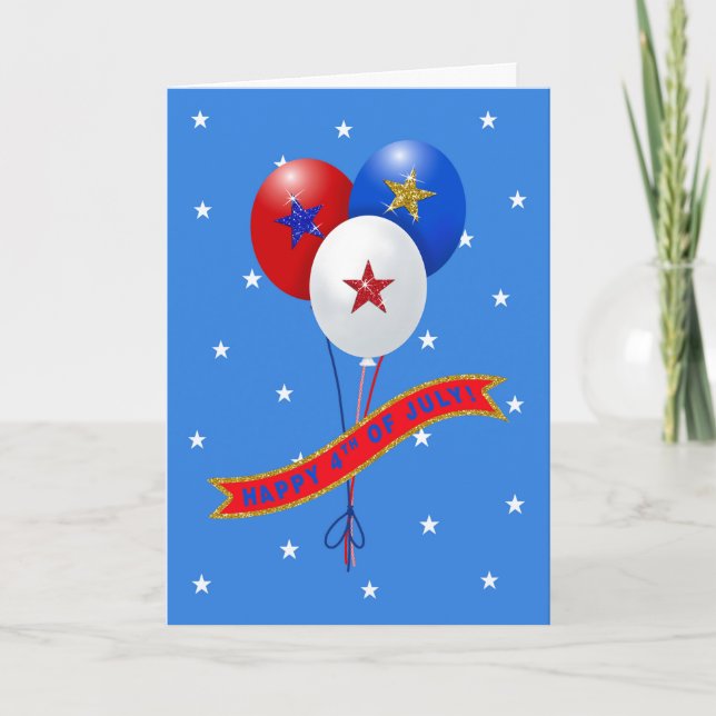Felices globos patrióticos del 4 de julio (Anverso)