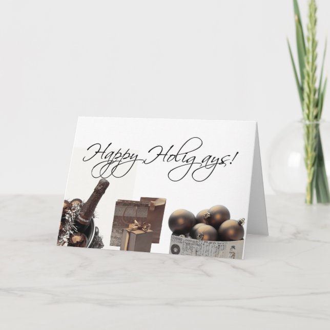 Felices holigays lesbianas gays navidades tarjeta  (Anverso)