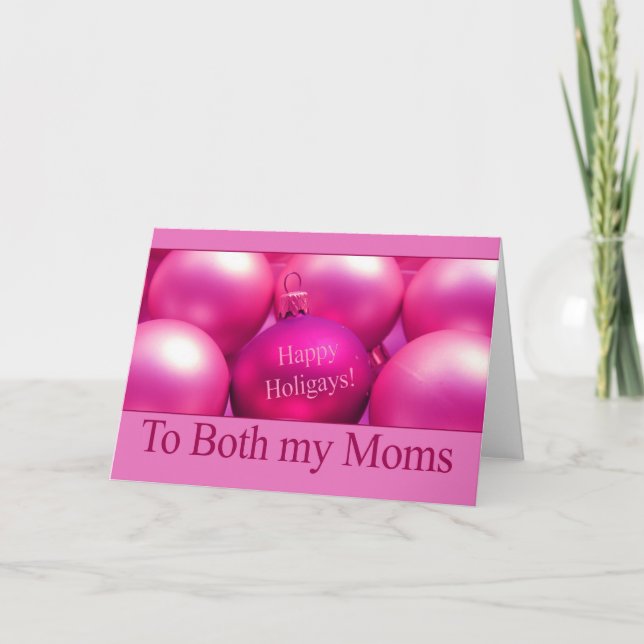 Felices holigays, mi tarjeta de Navidades de madre (Anverso)