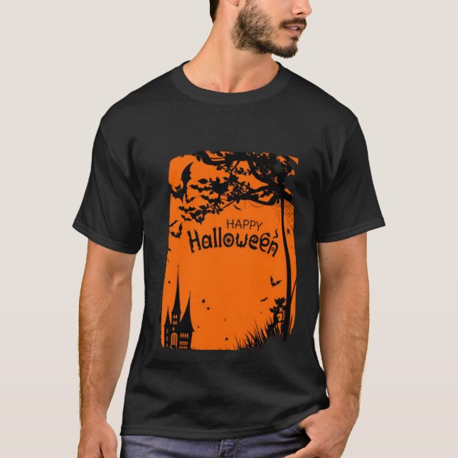 Felices imágenes de Halloween camisetas de moda y  (Anverso)