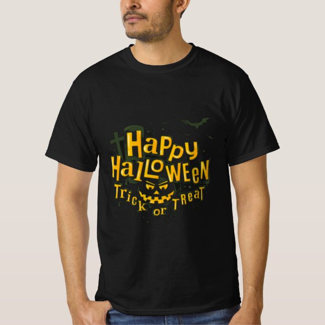 Felices imágenes de Halloween camisetas de moda y  (Anverso)