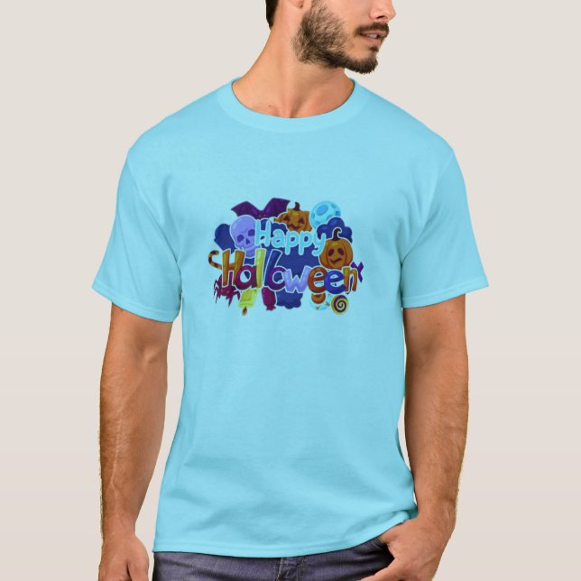 Felices imágenes de Halloween camisetas de moda y  (Anverso)