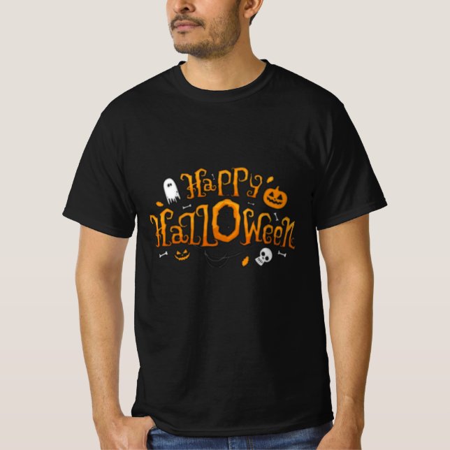 Felices imágenes de Halloween camisetas de moda y  (Anverso)