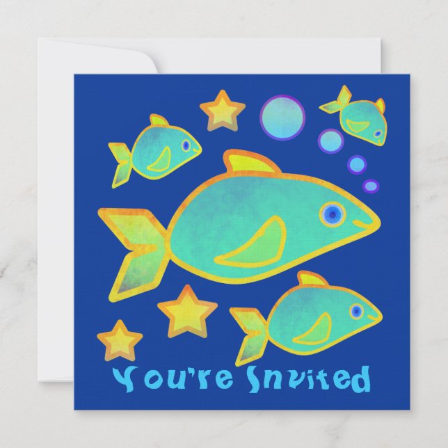 Felices invitaciones de peces (Anverso)