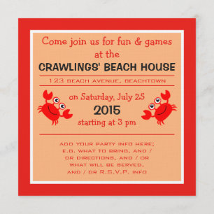 Felices invitaciones del partido personalizado Can