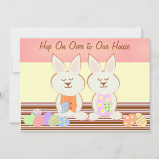 Felices invitaciones para el almuerzo de los conej