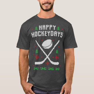Felices jornadas de hockey Navidades feos suéter