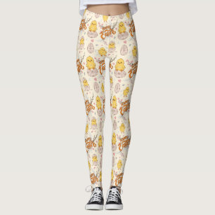 Felices leggings de polluelos de Pascua