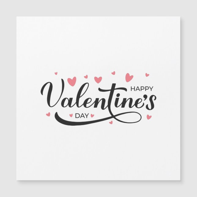 Felices letras de caligrafía del Día de San Valent (Anverso)