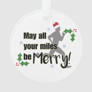 Felices millas ornamento de 2,0 del día de fiesta