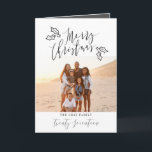 FELICES NAVIDAD<br><div class="desc">UNA SOLA TARJETA MODERNA DEL DÍA DE FIESTA DE LA FOTO. CAMBIE EL COLOR AL PERSONALIZAR. PARTE DE UNA COLECCIÓN.</div>