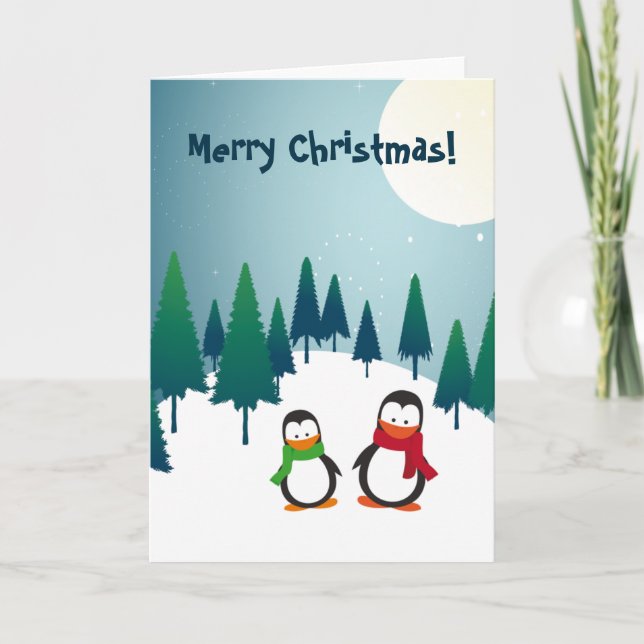 Felices Navidad 2 de los pingüinos del día de (Anverso)