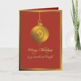 Felices Navidad a mi oro del rojo de los abuelos