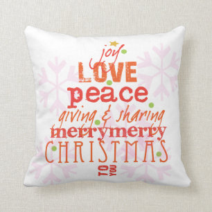 Felices Navidad a usted Cojín decorativo
