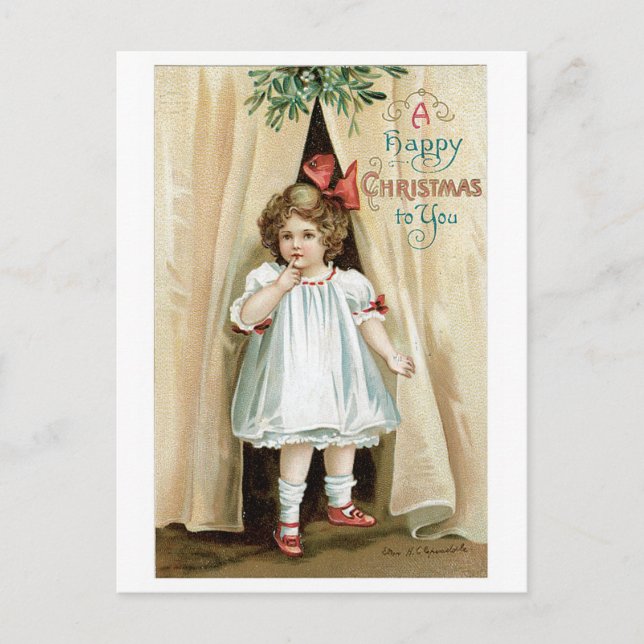Felices Navidad a usted - Ellen Clapsaddle (Anverso)