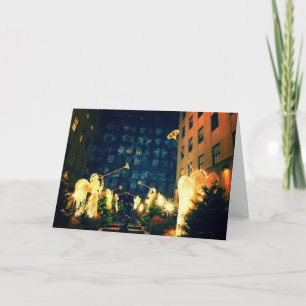 Felices Navidad - ángeles y copos de nieve