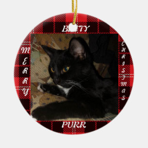 Felices Navidad Betty el ornamento del gato