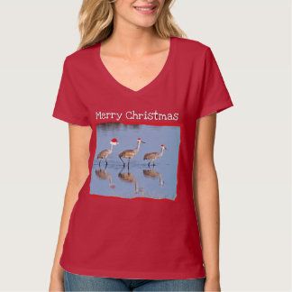 Felices Navidad - camiseta del pájaro de las