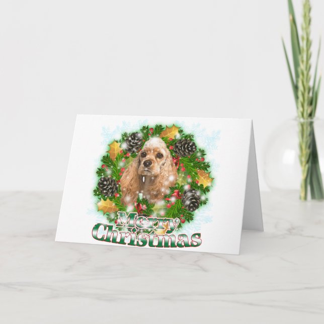 Felices Navidad cocker spaniel (Anverso)