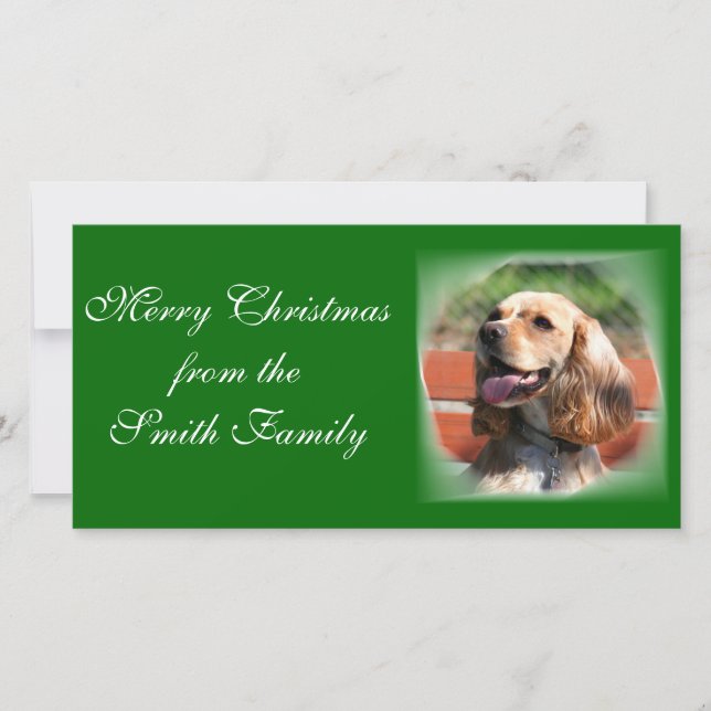 Felices Navidad cocker spaniel Photocard (Anverso)