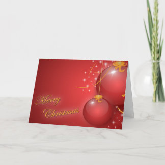 Felices Navidad con los ornamentos rojos