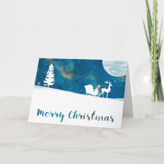 Felices Navidad de Borealis de la aurora del paseo (Anverso)