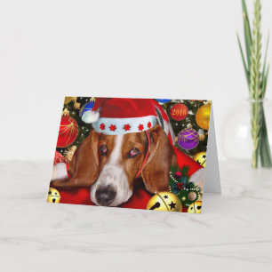 Felices Navidad de Holmes Basset Hound