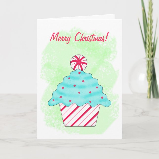 Felices Navidad de la hierbabuena del arte verde (Anverso)