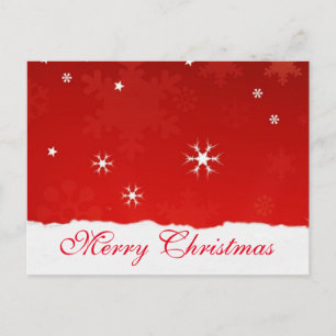 Felices Navidad de la nieve roja elegante simple