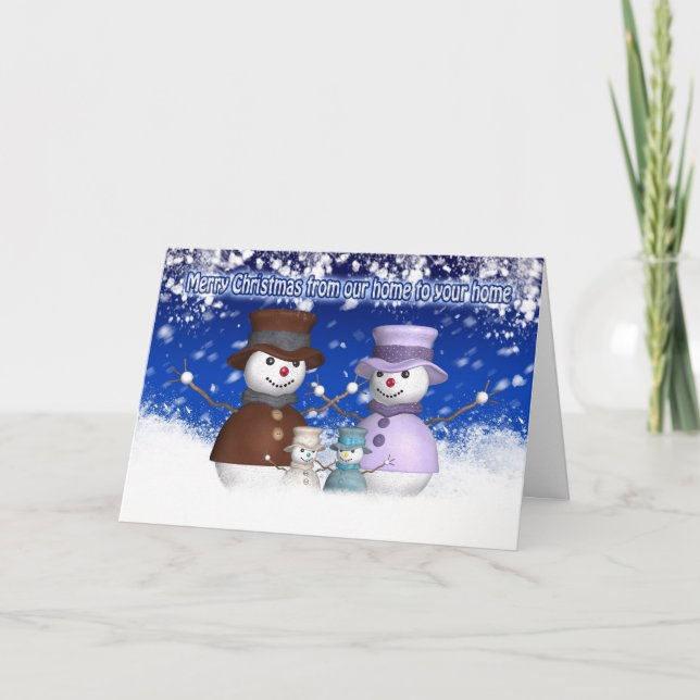 Felices Navidad de nuestro hogar a su hogar (Anverso)