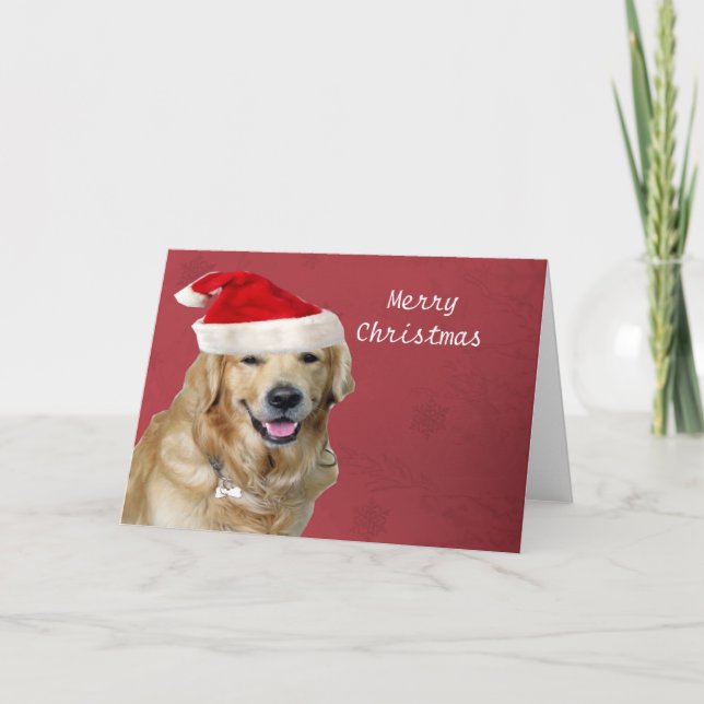 Felices Navidad del golden retriever (Anverso)