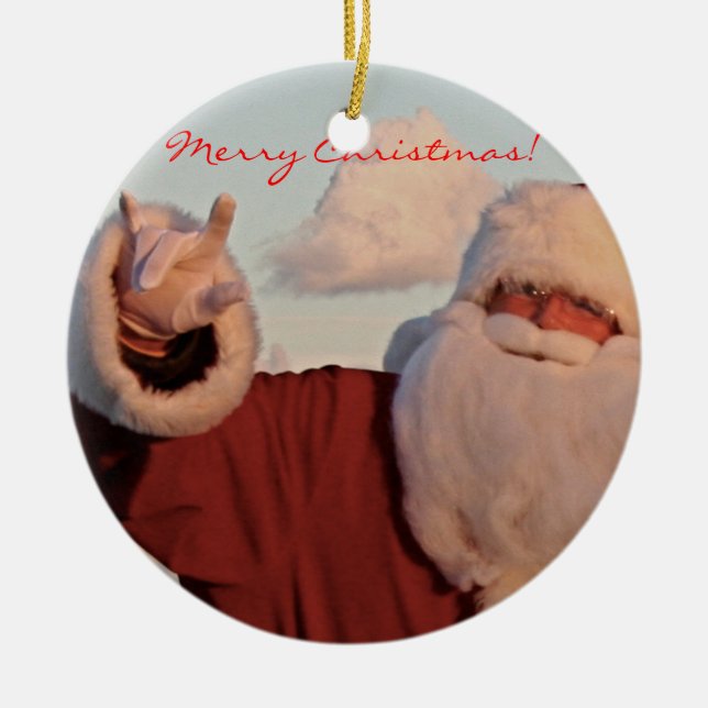 ¡Felices Navidad del ORNAMENTO de SANTA! (Frente)