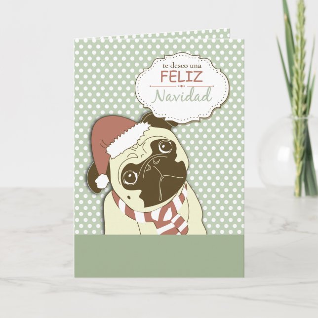 Felices Navidad del perro del barro amasado, (Anverso)