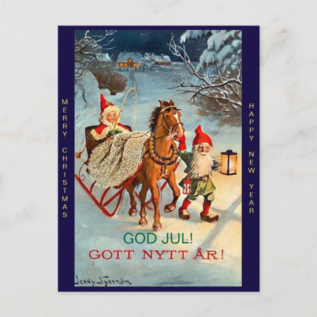 Felices Navidad del sueco del duende viejo de (Anverso)