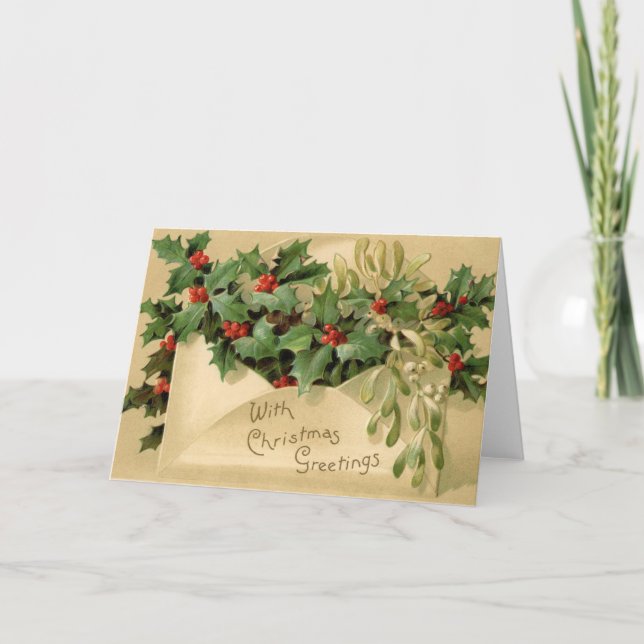 Felices Navidad del Victorian pasado de moda del (Anverso)