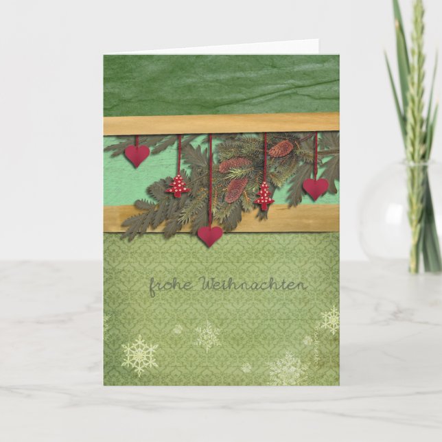 Felices Navidad en alemán, frohe Weihnachten (Anverso)