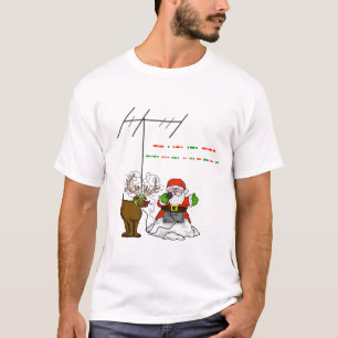 Felices Navidad en la camiseta del código Morse -