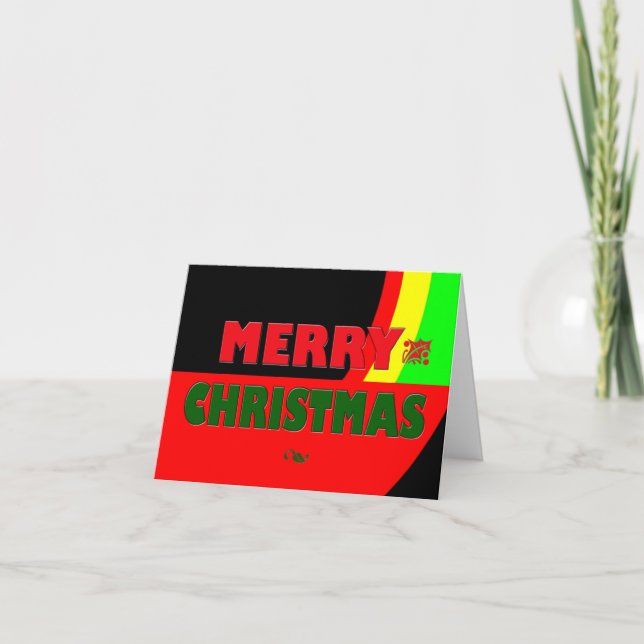 Felices Navidad en los colores de Rasta (Anverso)