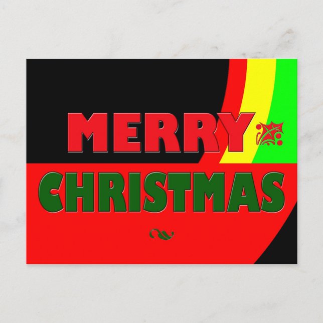Felices Navidad en los colores de Rasta (Anverso)