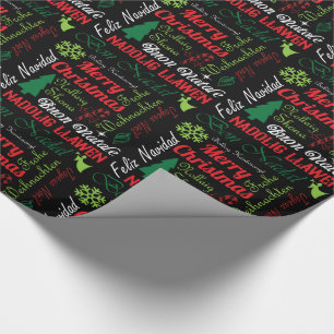 Felices Navidad en papel de regalo de los otros