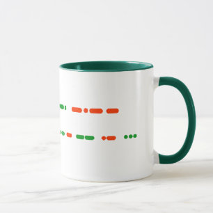 Felices Navidad en taza del código Morse