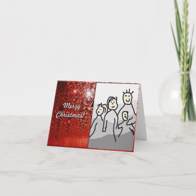 Felices Navidad Frost rojo con la foto (Anverso)